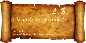 Légrádi Bolivár névjegykártya
